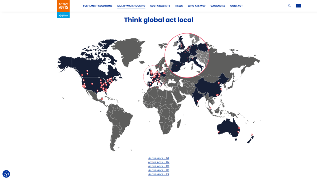 Magazijnen in Europa