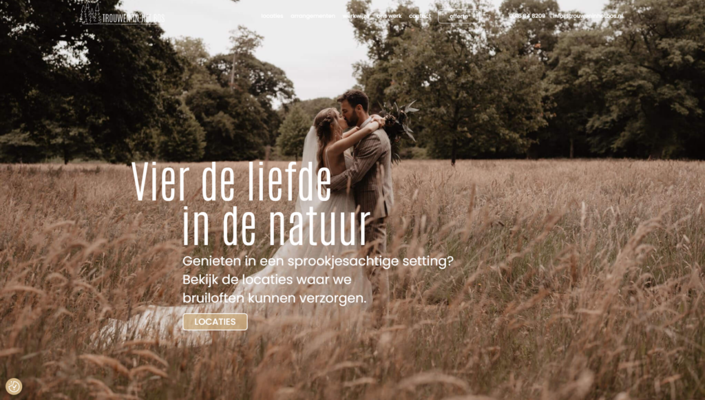 Website Trouwen in het Bos