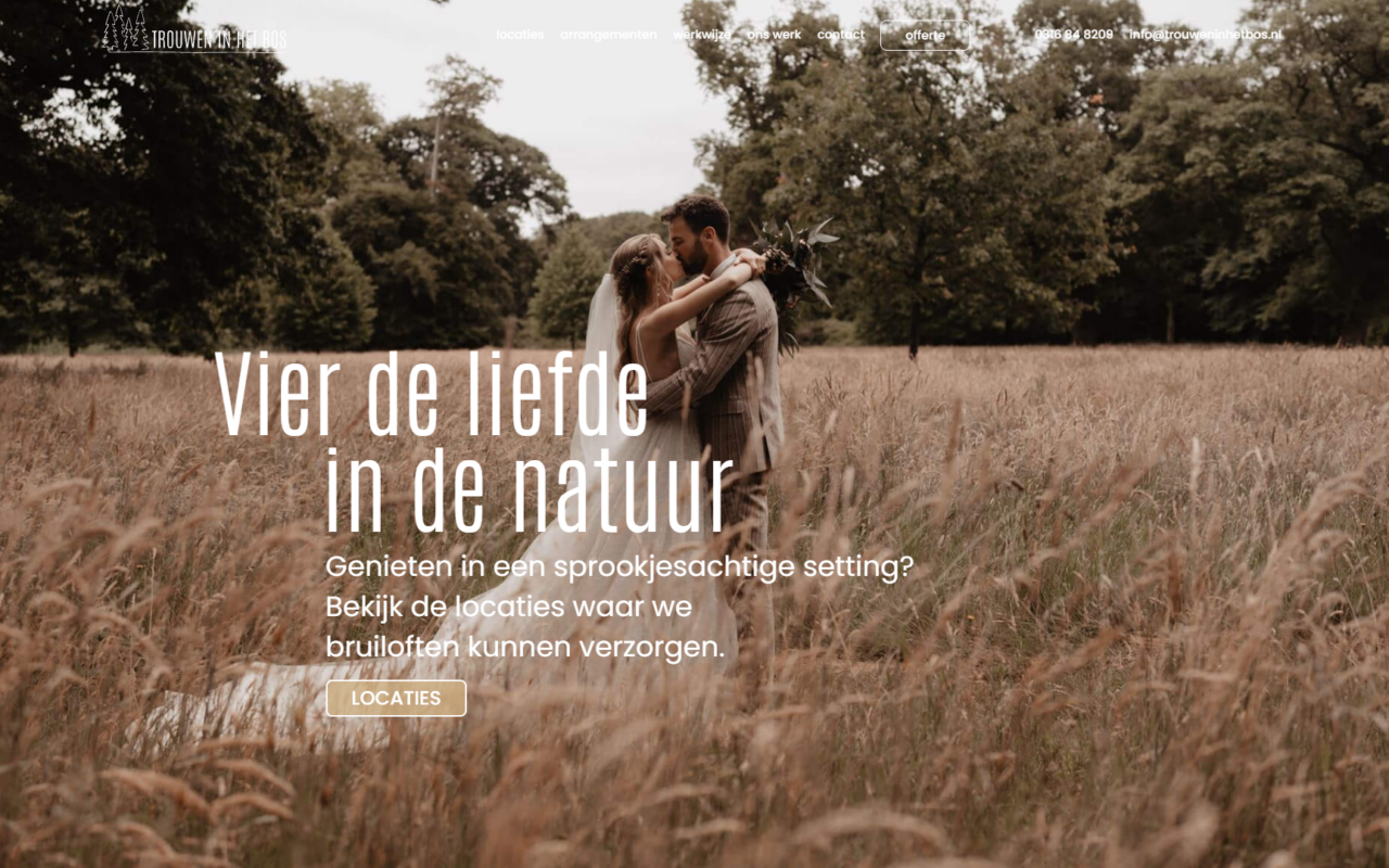 Website Trouwen in het Bos